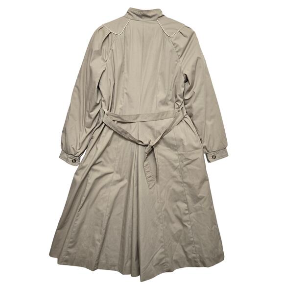 Saxton Hall Womens Vintage 70s Elevated Classic Quilted Long Trench Coat Size 11 - Picture 8 of 12